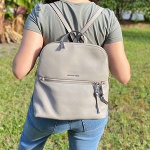 NWT Michael Kors MD Slim Backpack Leather